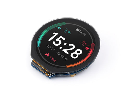1.28inch Round LCD Display Module with Touch panel, 240×240 Resolution, IPS, SPI And I2C Communication