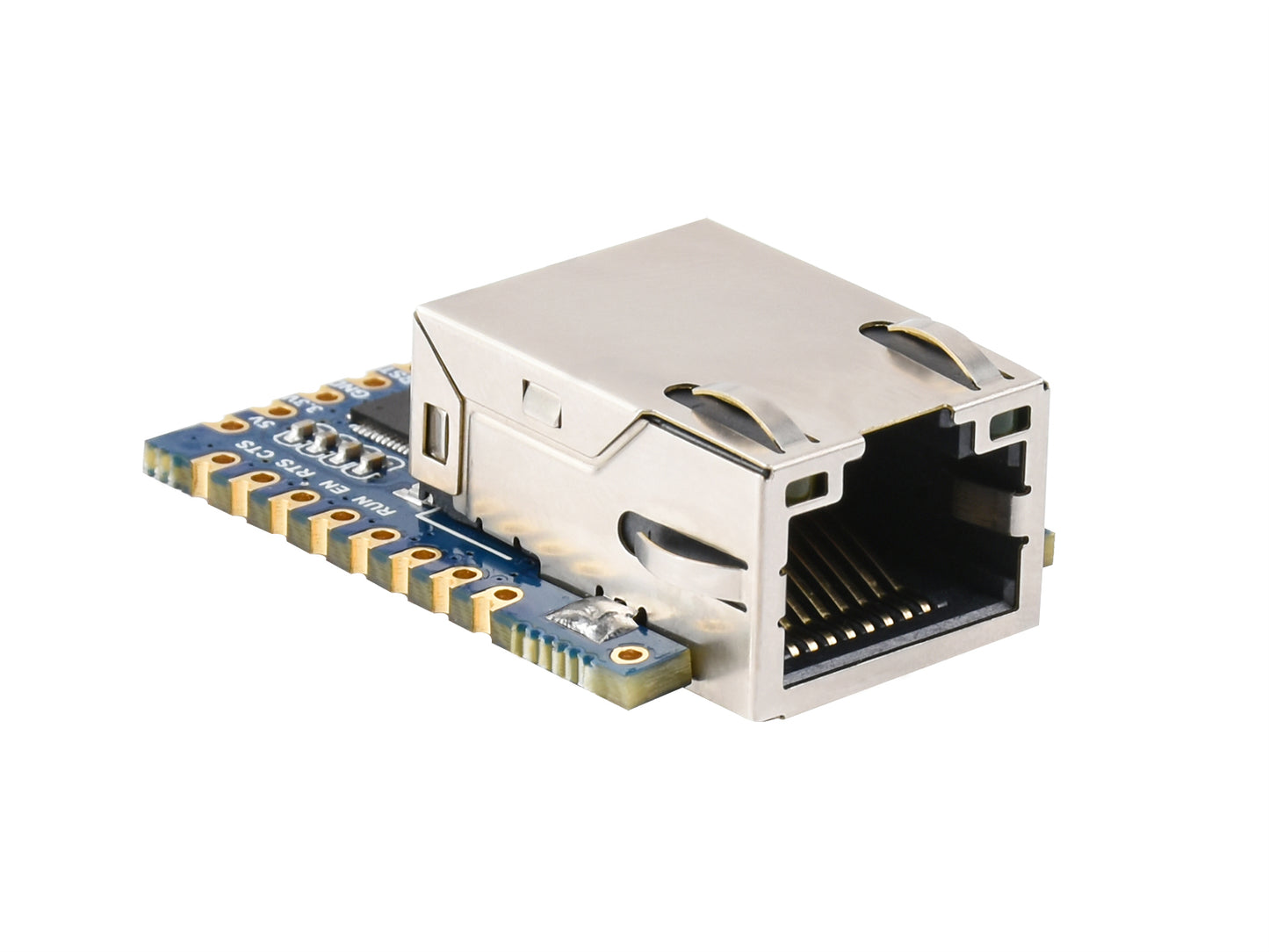 TTL UART to Ethernet Mini Module, Castellated Holes With Immersion Gold Design, Highly Integrated Packaging