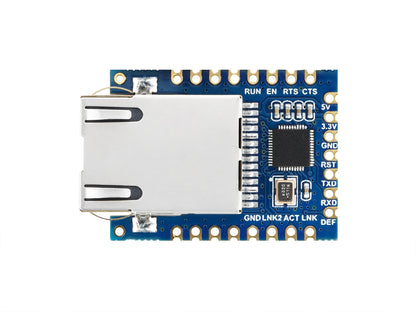 TTL UART to Ethernet Mini Module, Castellated Holes With Immersion Gold Design, Highly Integrated Packaging