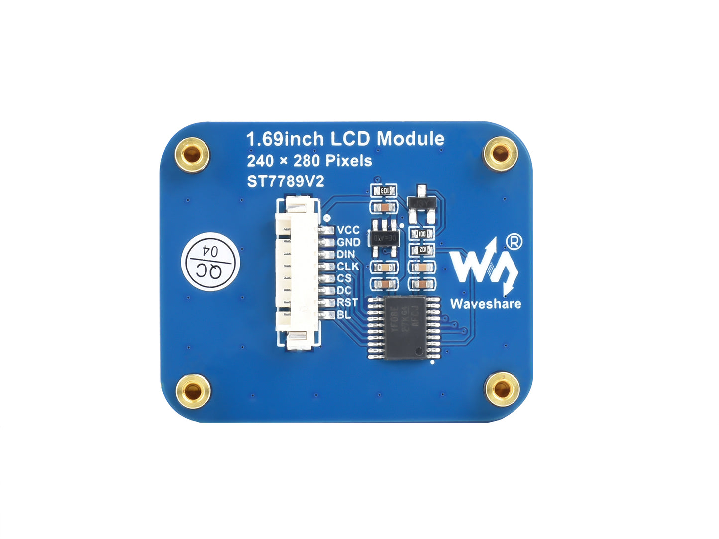1.69inch LCD Display Module, 240×280 Resolution, SPI Interface, IPS, 262K Colors