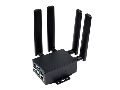 RM520N-GL 5G HAT for Raspberry Pi with Case, Quad Antennas LTE-A, Global Band, GNSS Positioning, Support 3GPP 16, 4G/3G