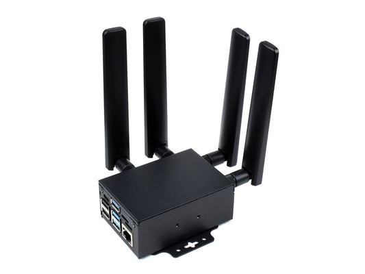 RM520N-GL 5G HAT for Raspberry Pi with Case, Quad Antennas LTE-A, Global Band, GNSS Positioning, Support 3GPP 16, 4G/3G