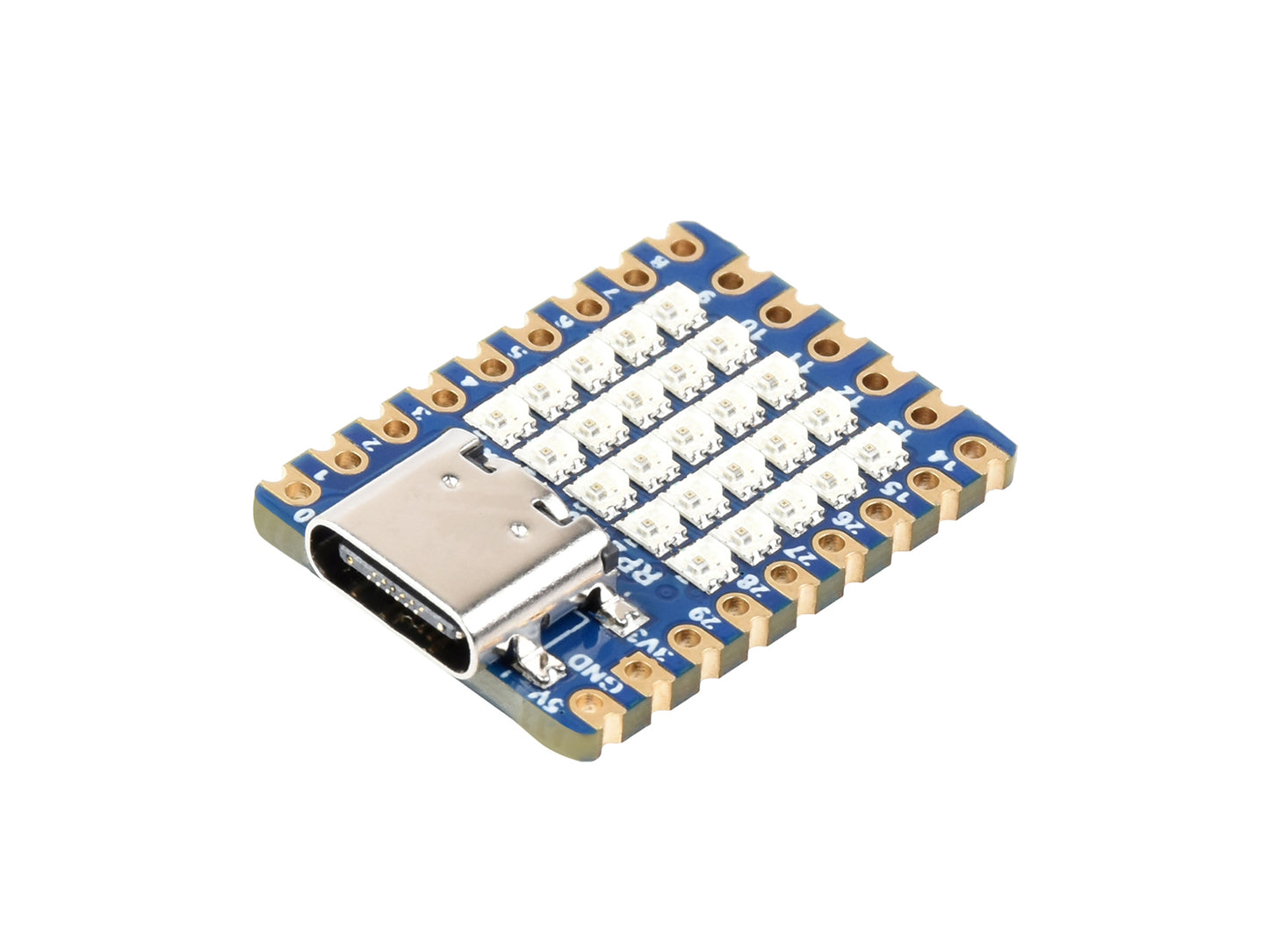 Waveshare RP2040-Matrix Development Board, Onboard 5×5 RGB LED Matrix, Based On Official RP2040 Dual Core Processor