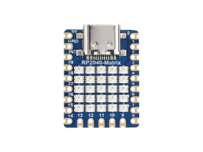 Waveshare RP2040-Matrix Development Board, Onboard 5×5 RGB LED Matrix, Based On Official RP2040 Dual Core Processor
