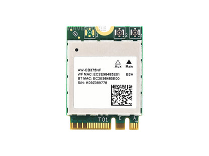 AW-CB375NF Dual-Band Wireless NIC, 2.4G/5GHz Dual-Band WiFi 5, RTL8822CE-CG Core, Bluetooth 5.0, Supports BLE