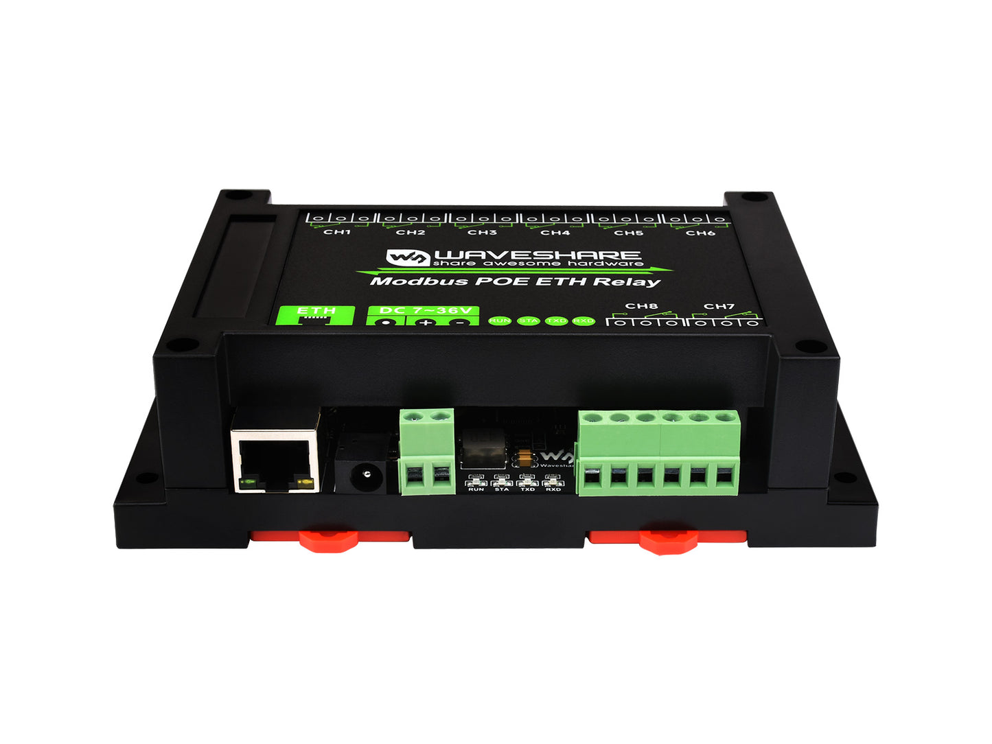 8-ch Ethernet Relay Module, Modbus RTU/Modbus TCP Protocol, PoE port Communication, With Various Isolation And Protection Circuits