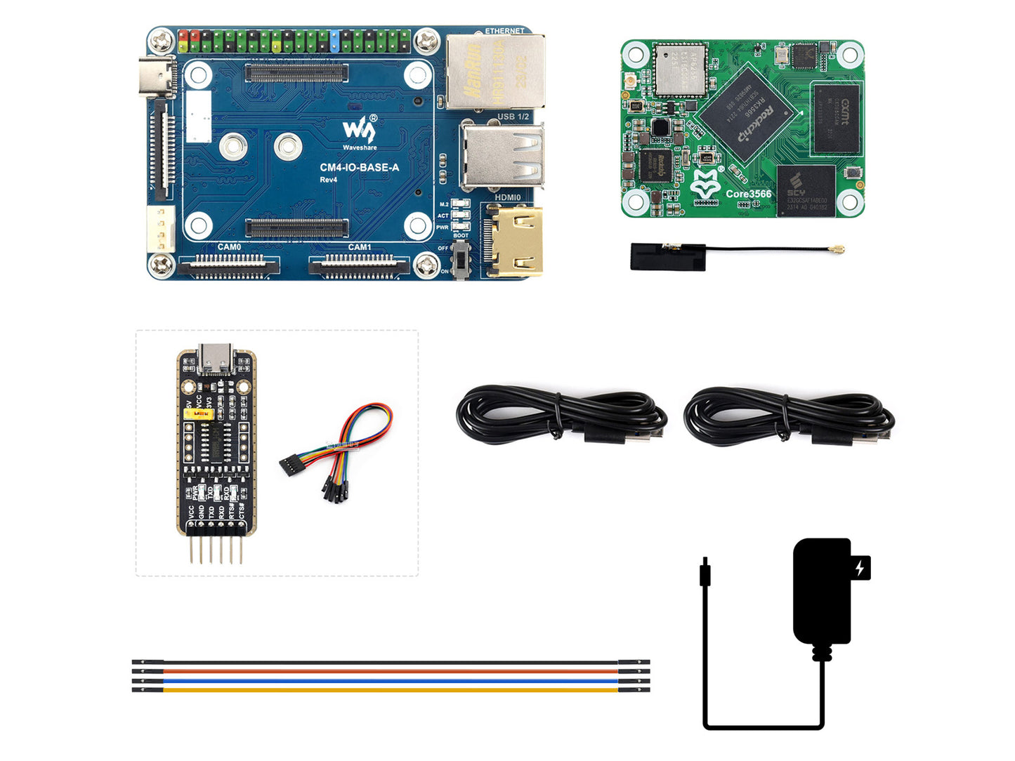 Core3566 Module Kit, Rockchip RK3566 Quad-core Processor, Compatible With Raspberry Pi CM4