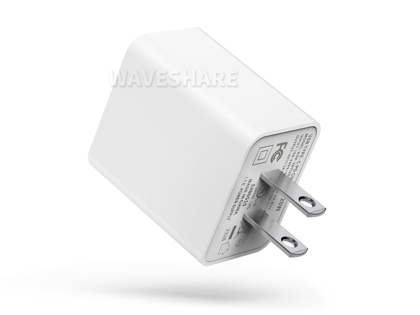 PD20W Fast Charger, USB Type-C Wall Charger Block, US Plug, intelligently adjusts the charging rate