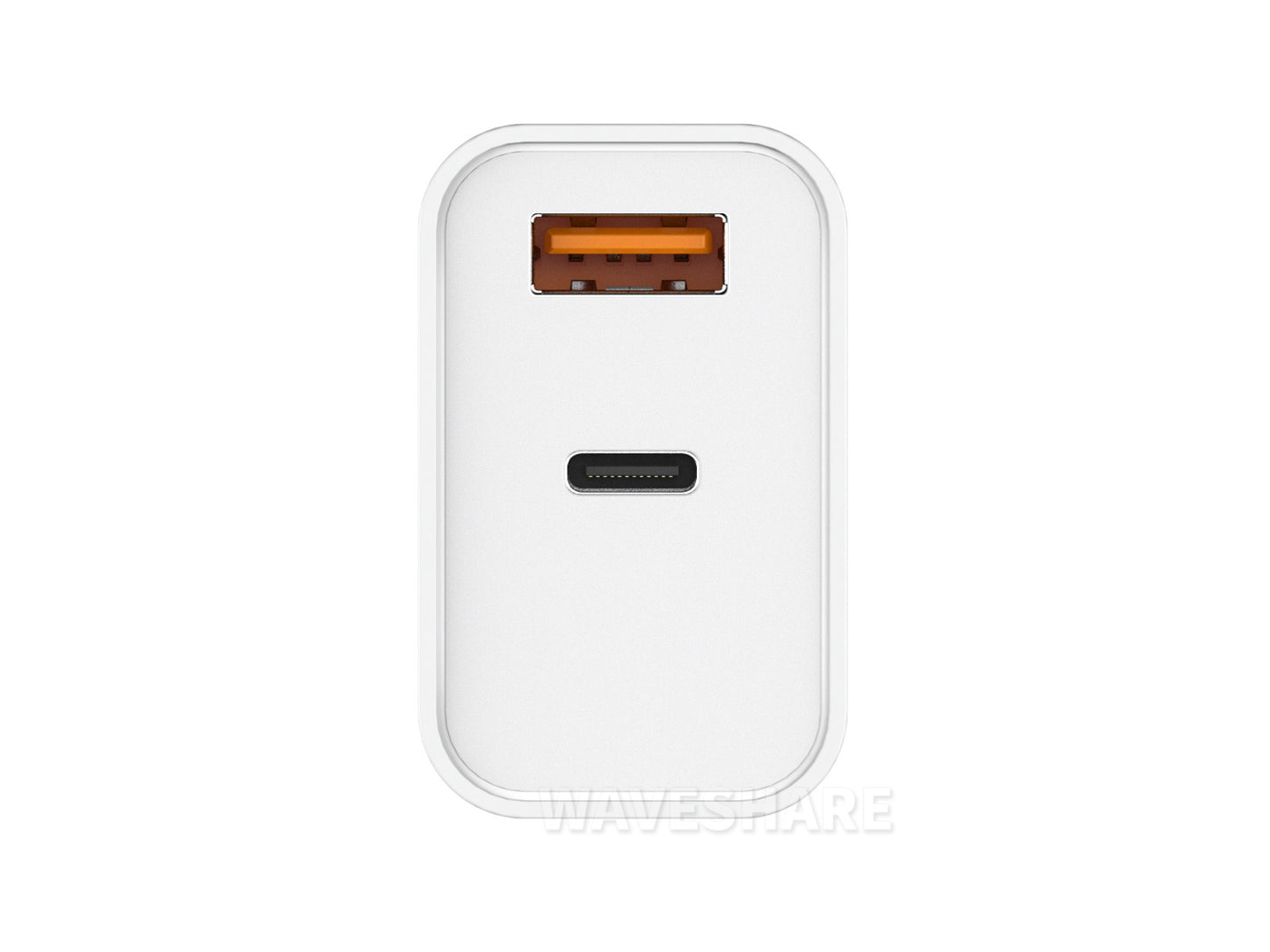 PD30W Dual-Port Fast Charger, USB Type-A/Type-C Wall Charger Block, US Plug, intelligently adjusts the charging rate