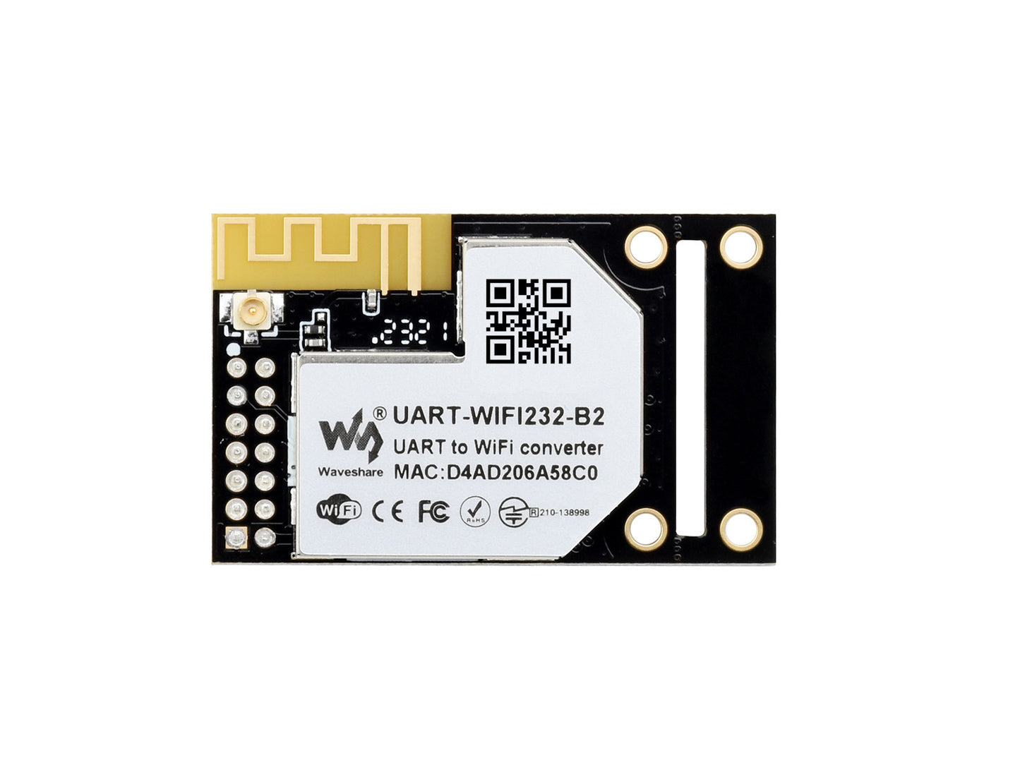 UART To WiFi And Ethernet Module, Embedded UART Serial Server, Industrial WiFi Module, Integrated 802.11b/g/n Module
