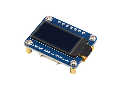 0.96inch RGB OLED Display Module, 64×128 Resolution, 65K Colors, SPI Interface