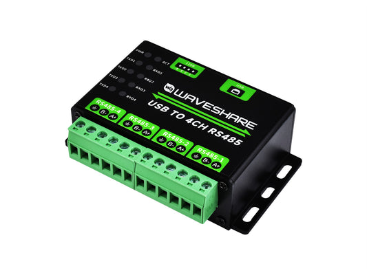 Industrial USB TO 4Ch RS485 Converter, Multi Protection Circuits, Multi Systems Support, Aluminium Alloy Case