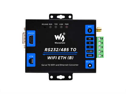 Industrial Grade Serial Server RS232/485 To WiFi and Ethernet, Modbus Gateway, MQTT Gateway, Metal Case