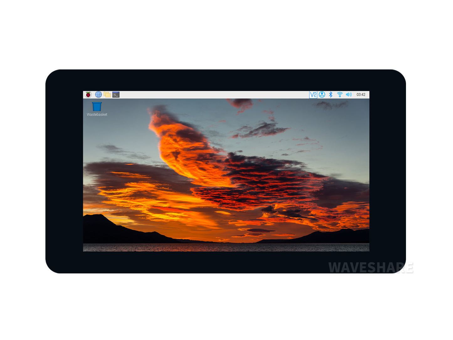 7inch Capacitive Touch Display, DSI Interface, IPS Screen, 800×480, 5-Point Touch, with case(optional)