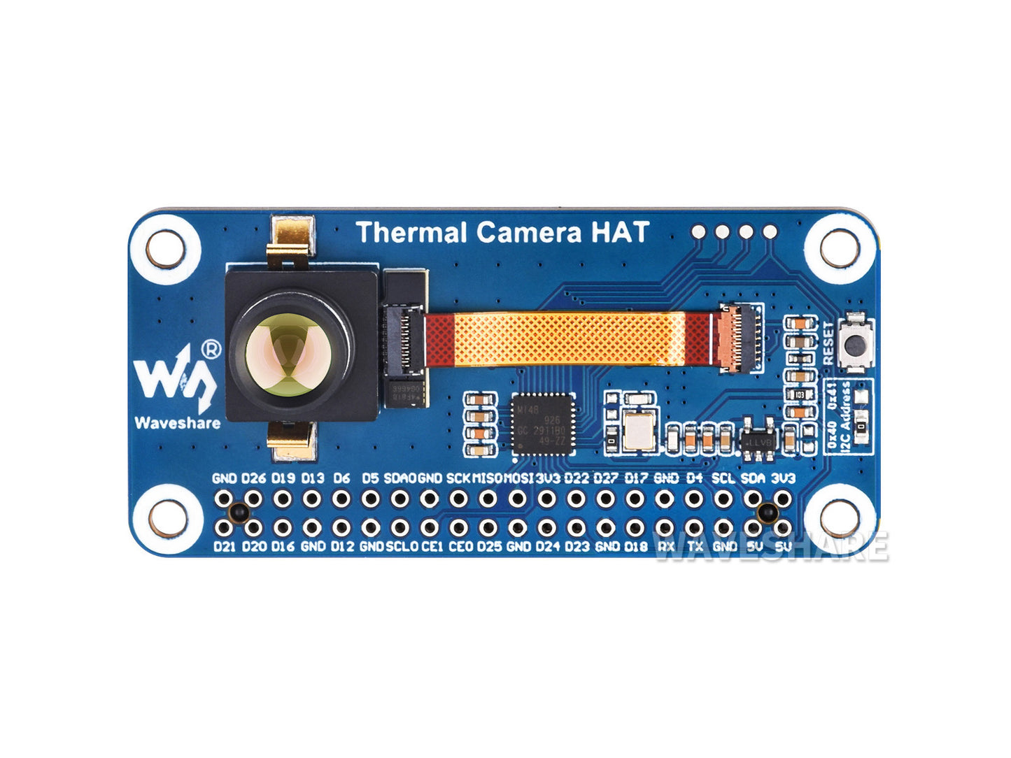 Long-wave IR Thermal Imaging Camera Module, Raspberry Pi IR Camera, 80×62 Pixels, Options for FOV and Connector