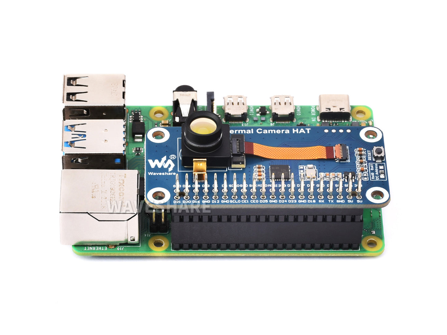 Long-wave IR Thermal Imaging Camera Module, Raspberry Pi IR Camera, 80×62 Pixels, Options for FOV and Connector