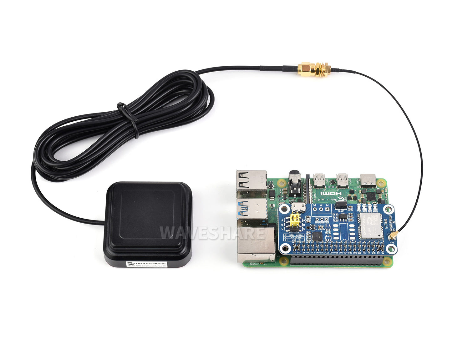 GNSS L1+L5 Dual-frequency Active Antenna, SMA-J Connector, Supports Multi-GNSS Positioning Systems