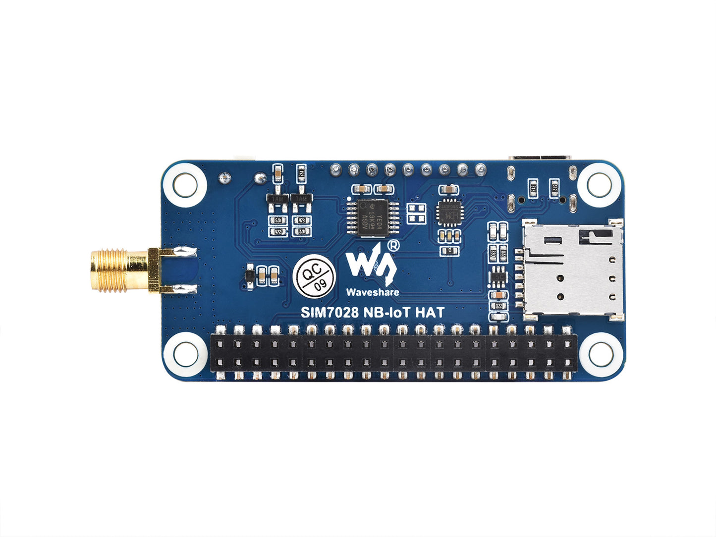 SIM7028 NB-IoT HAT for Raspberry Pi, Supports Global Band NB-IoT Communication, Small In Size And Low Power Consumption
