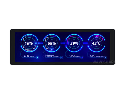 7.9inch IPS Display, 400×1280 Pixel, Toughened Glass Panel, HDMI Interface, Optional Touch Function