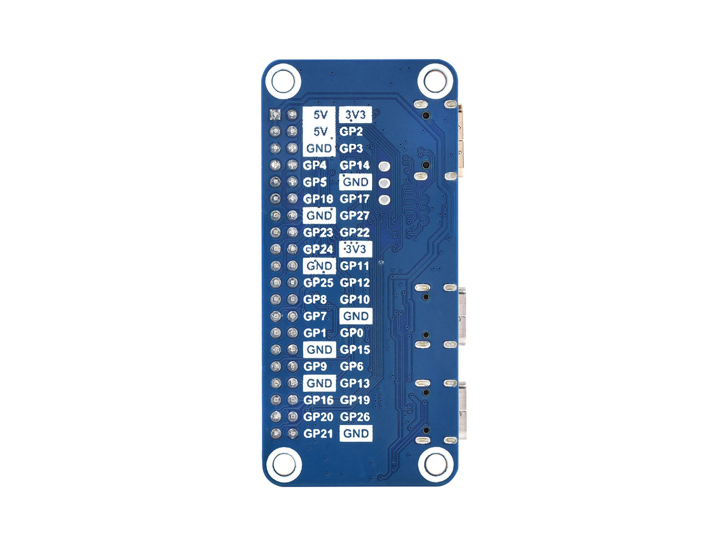 Waveshare RP2040-PiZero Development Board, Based On The Raspberry Pi RP2040 Dual-core Processor, 264KB SRAM And 16MB Onboard Flash Memory