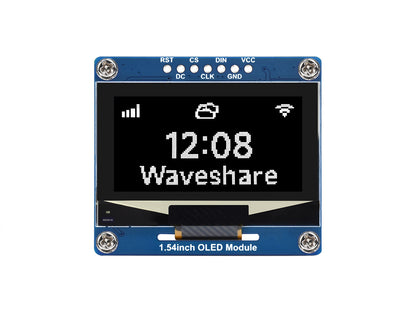 1.54inch OLED Display Module, 128×64 Resolution, SPI / I2C Communication