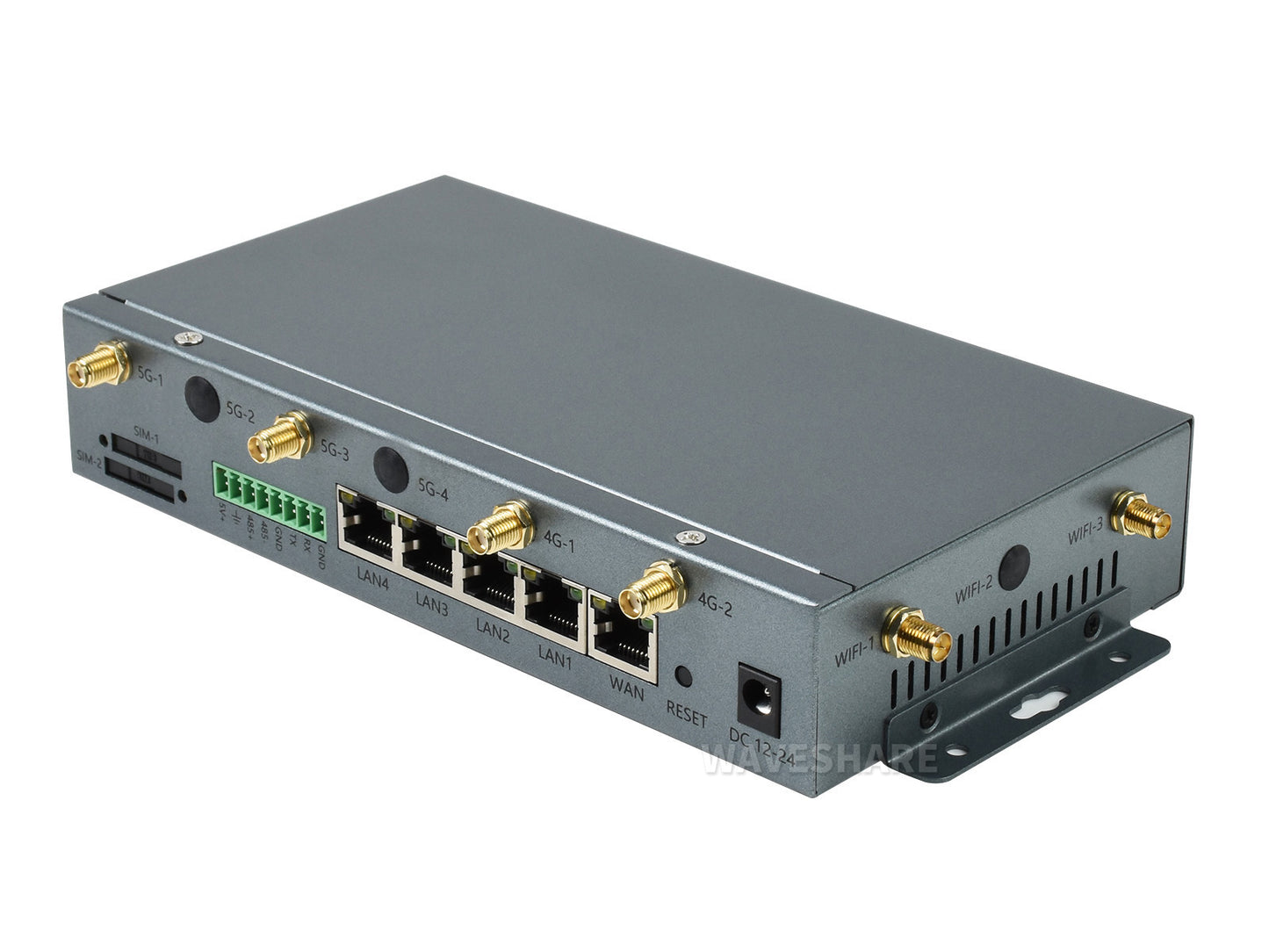 RM520N-GL industrial 5G Router, wireless CPE, snapdragon X62 onboard, 5G Global Band Module, Gigabit Ethernet and WiFi