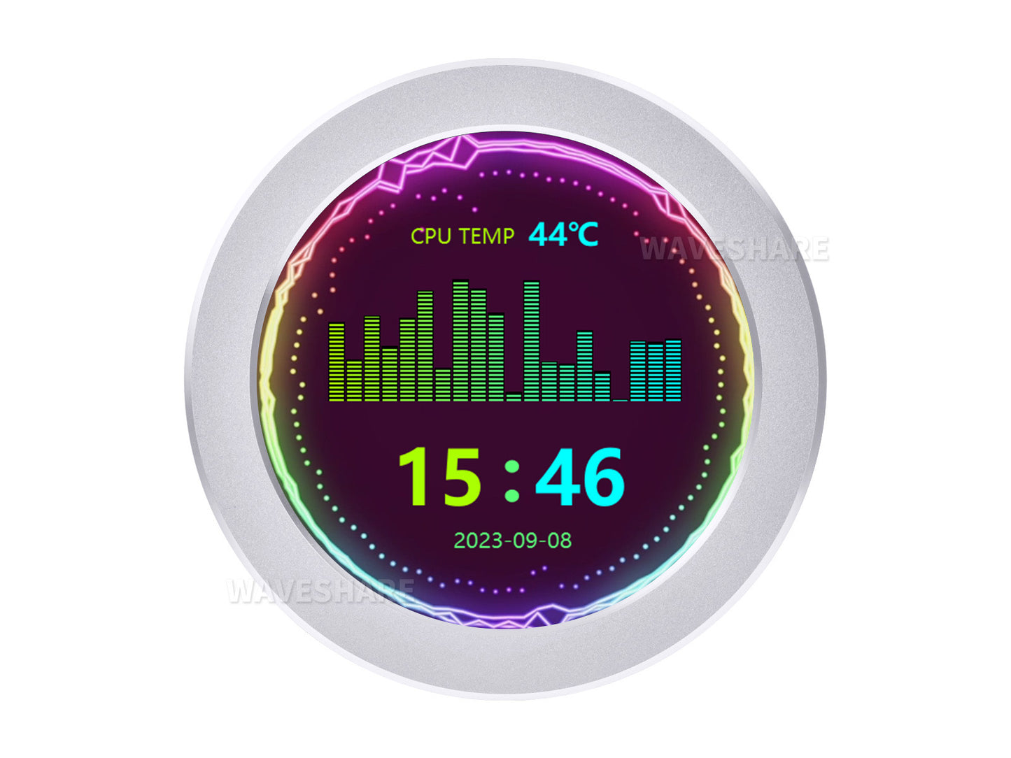 2.1 / 2.8 / 3.4 / 4 Inch USB Monitor, AIO LCD Screen, CPU Cooler Screen / Display Screen For Inside PC / Desktop RGB Ambient Screen, With Music Spectrum Analysis Function