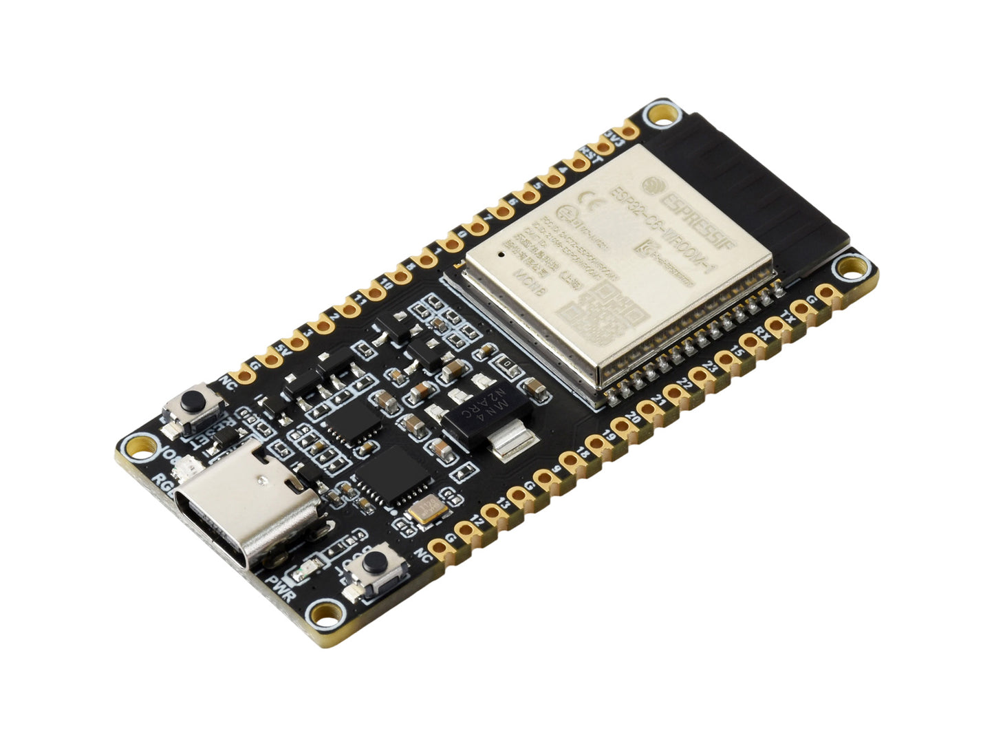 ESP32-C6 Microcontroller, WiFi 6 Development Board, 160MHz Single-core Processor, ESP32-C6-WROOM-1-NX Series Module, Supports USB And UART Development