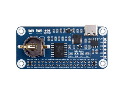 RTC WatchDog HAT (B) For Raspberry Pi, Onboard DS3231SN High Precision RTC Chip