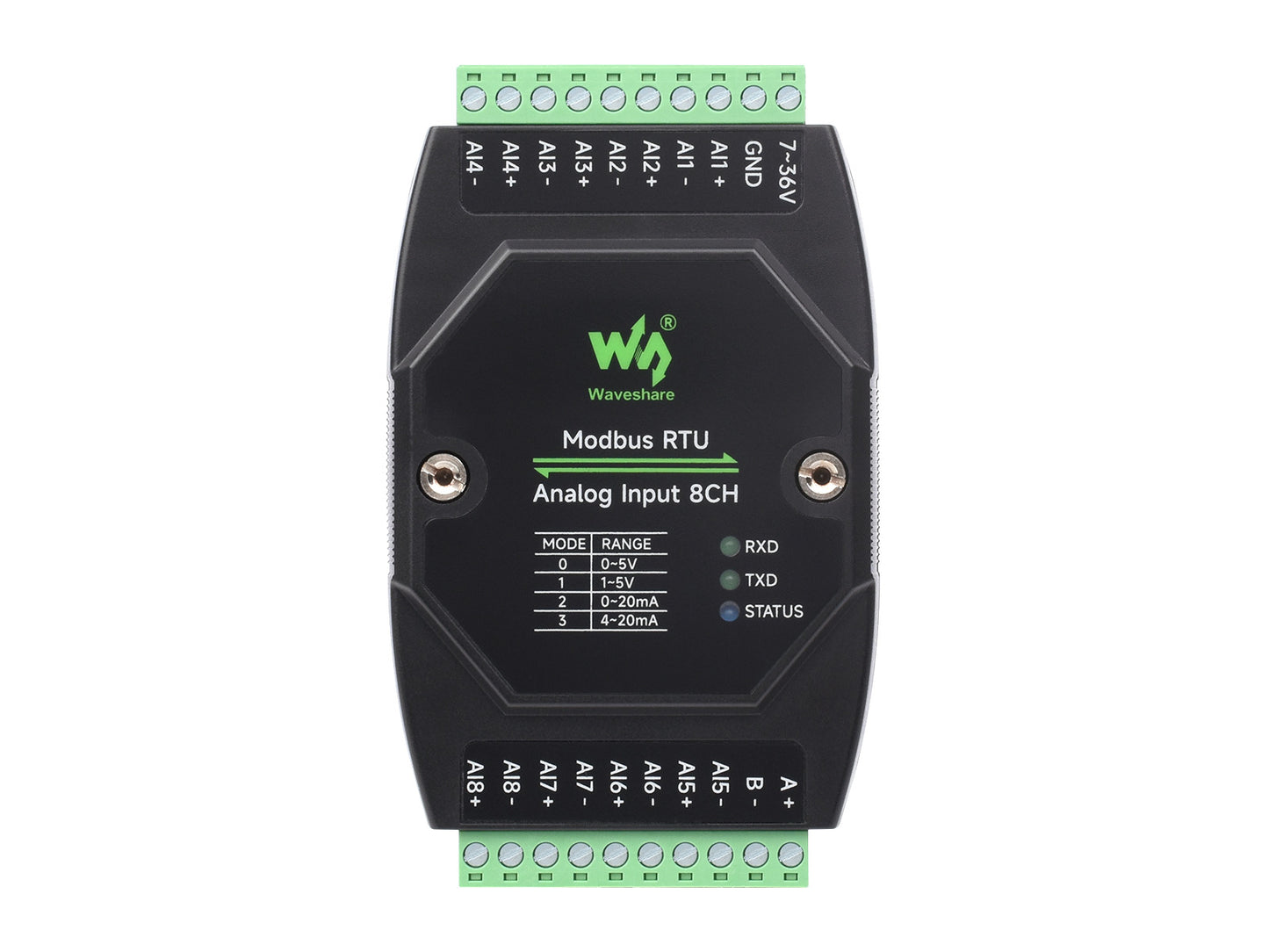 Industrial 8-Ch Analog Acquisition Module, 12-bit High-precision, Supports Voltage And Current Acquisition