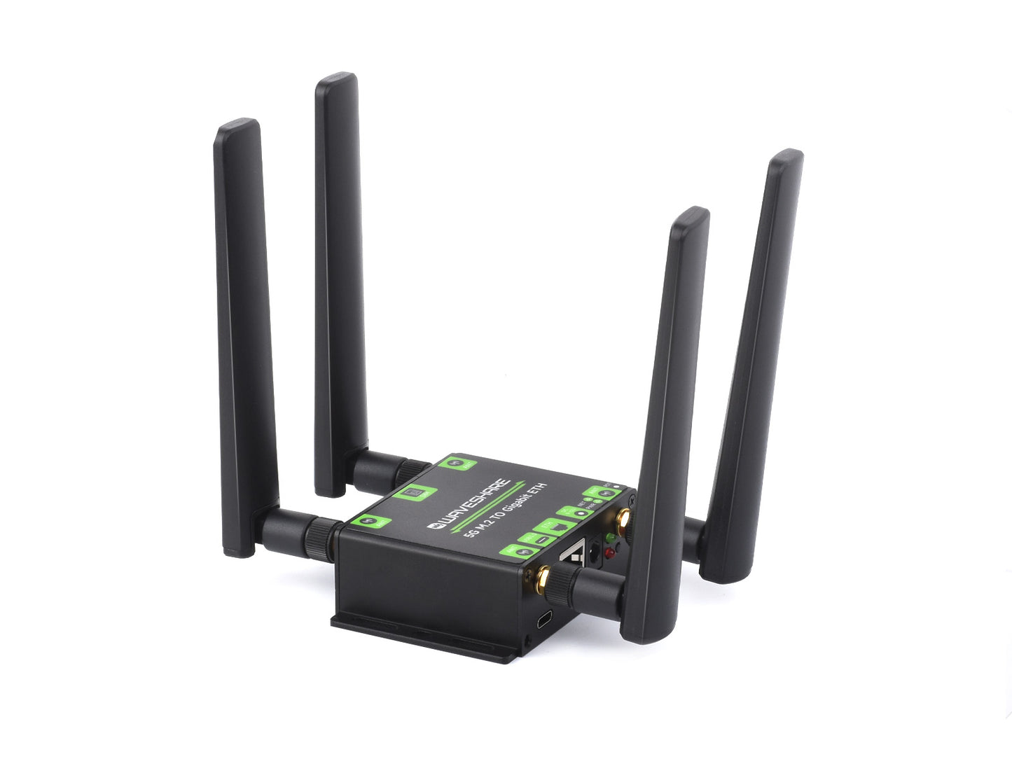 5G M.2 to Gigabit Ethernet Converter, 5G M.2 to USB3.1, Aluminum Alloy Case, Wall-Mount Support, Quad Antennas, Options For 5G Module
