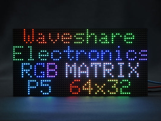 RGB full-color LED matrix panel, 5mm Pitch, 64×32 pixels, adjustable brightness