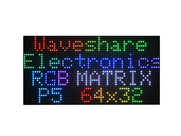 RGB full-color LED matrix panel, 5mm Pitch, 64×32 pixels, adjustable brightness