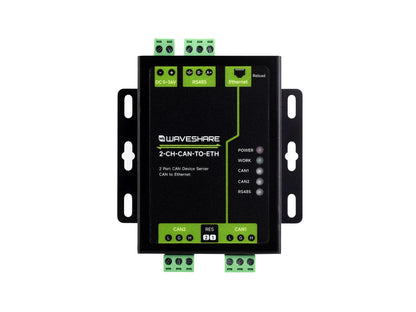 Industrial Grade 2-Ch CAN To Ethernet Server, 2-Ch CAN + RS485 + Ethernet Port, Supports CAN Repeater / CAN To RS485, Dual SOCKET