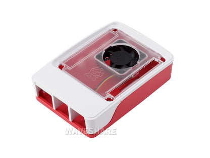 Official Raspberry Pi Case for Raspberry Pi 5, Built-in Cooling Fan, Red/White Color