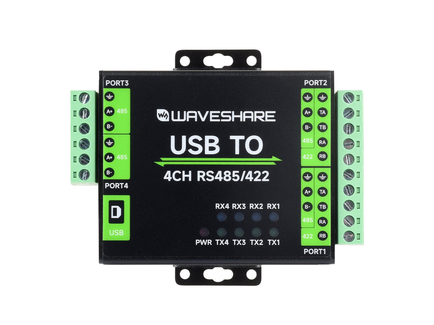 Industrial Isolated USB To RS485/422 Converter, Original FT4232HL Chip, Supports USB To 2-Ch RS485 + 2-Ch RS485/422
