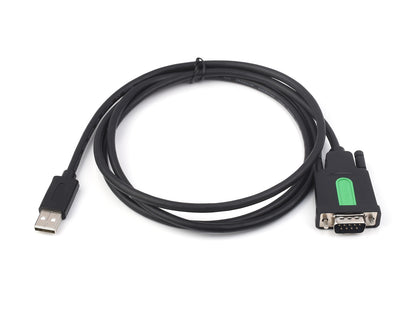 Industrial USB To RS232 Serial Adapter Cable, USB Type A To DB9 Male / Female Port, Original FT232RL Chip, Cable Length 1.5m
