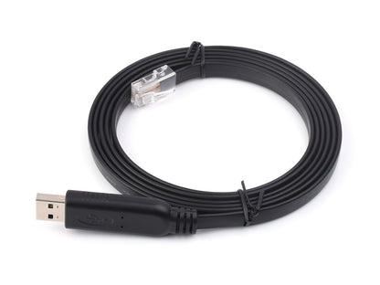 Industrial USB To RJ45 Console Cable, USB Type A to RJ45 Console Male Port, Original FT232RL Chip, Cable Length 1.8m