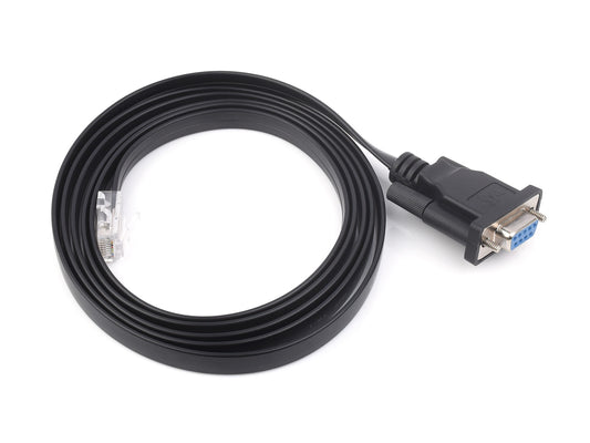 RS232 to RJ45 Console Cable, RS232 DB9 Female Port to RJ45 Console Male Port, Cable Length 1.8m