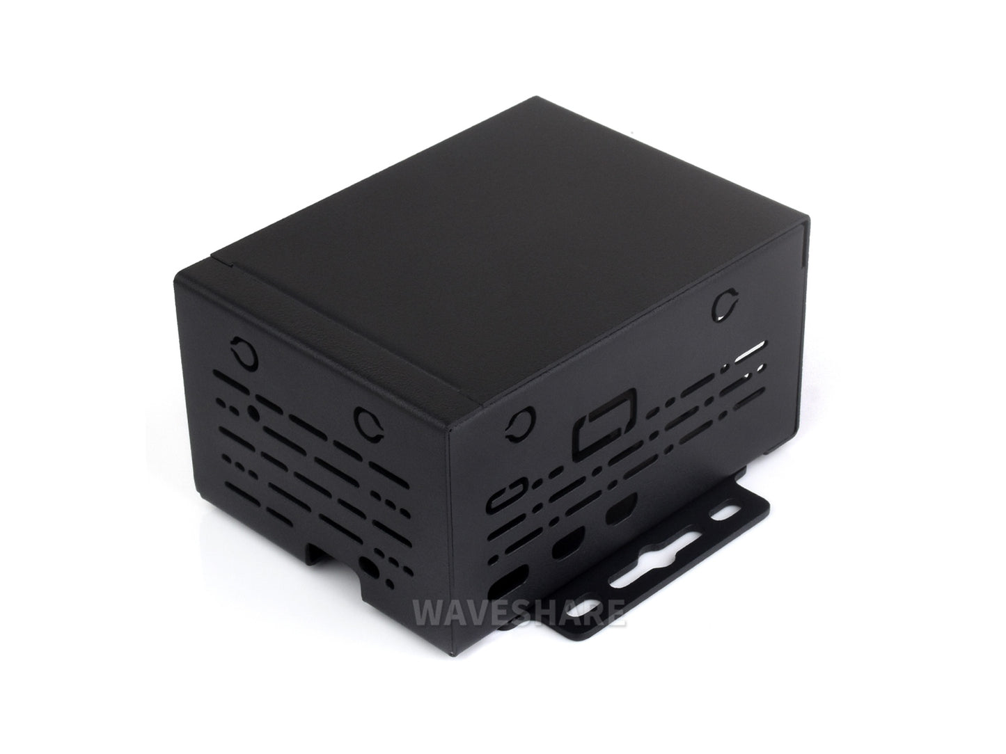 Industrial Grade Metal Case (D) for Raspberry Pi 5, Larger Internal Space, Supports Installing Official Cooling Fan And Various HATs, Wall-mount and Rail-mount Support