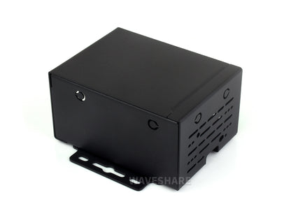 Industrial Grade Metal Case (D) for Raspberry Pi 5, Larger Internal Space, Supports Installing Official Cooling Fan And Various HATs, Wall-mount and Rail-mount Support
