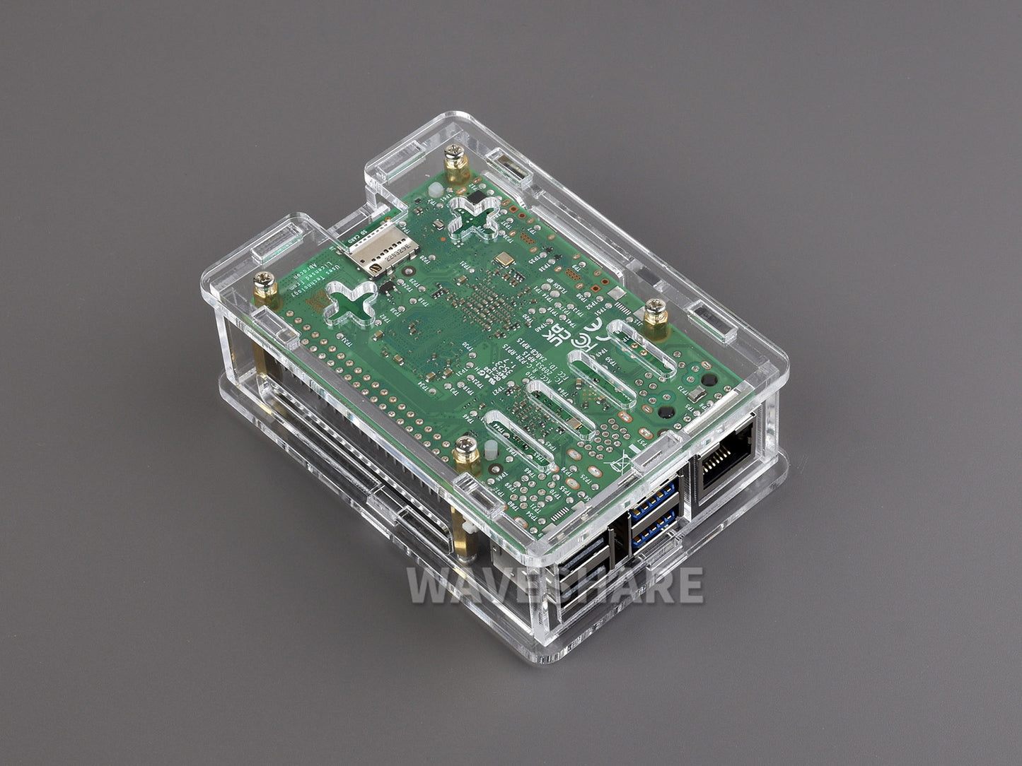 Clear Acrylic Case for Raspberry Pi 5, Supports installing Official Active Cooler