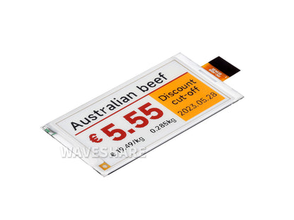 2.66inch E-Paper (G) raw display, 360x184, Red/Yellow/Black/White, SPI Communication