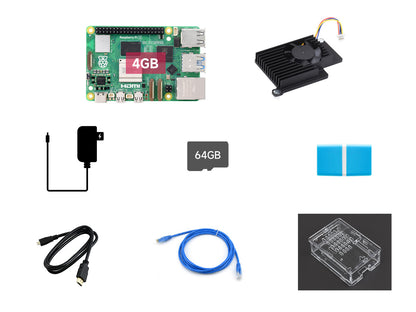 Raspberry Pi 5 Kit, Options for Kit and RAM, BCM2712 processor, 2.4GHz quad-core 64-bit Arm Cortex-A76 CPU, Built Using RP1 I/O Controller Designed By Raspberry Pi