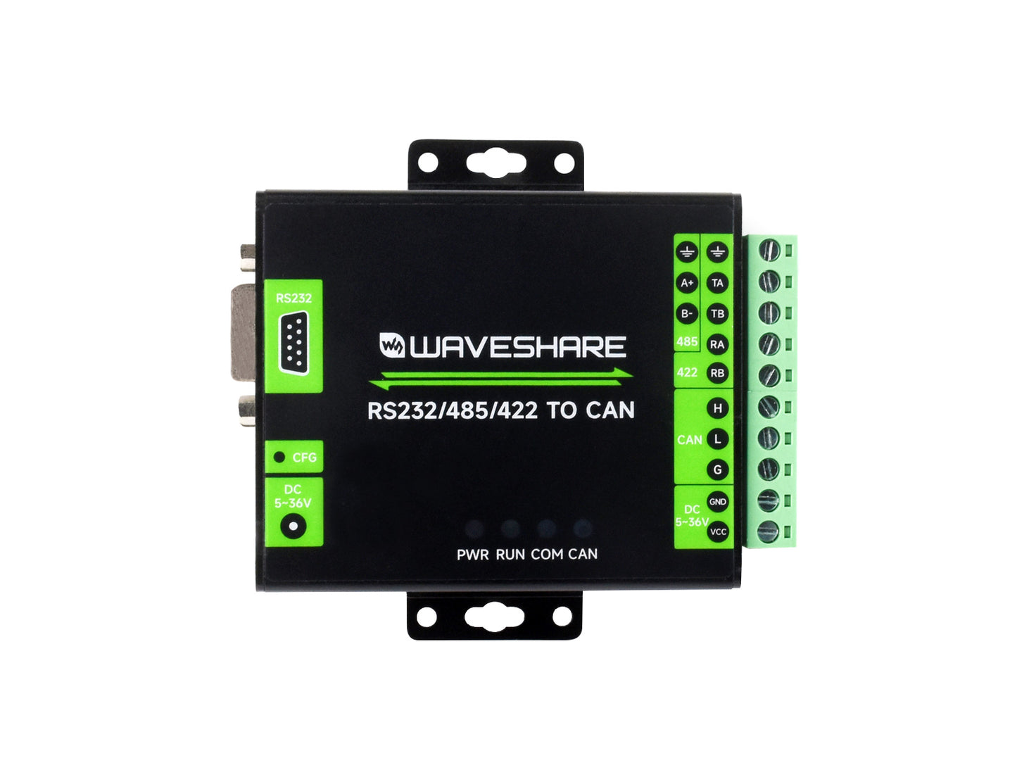 RS232/485/422 To CAN Industrial Isolated Converter, Supports Modbus RTU Conversion, Multiple Protection Circuits