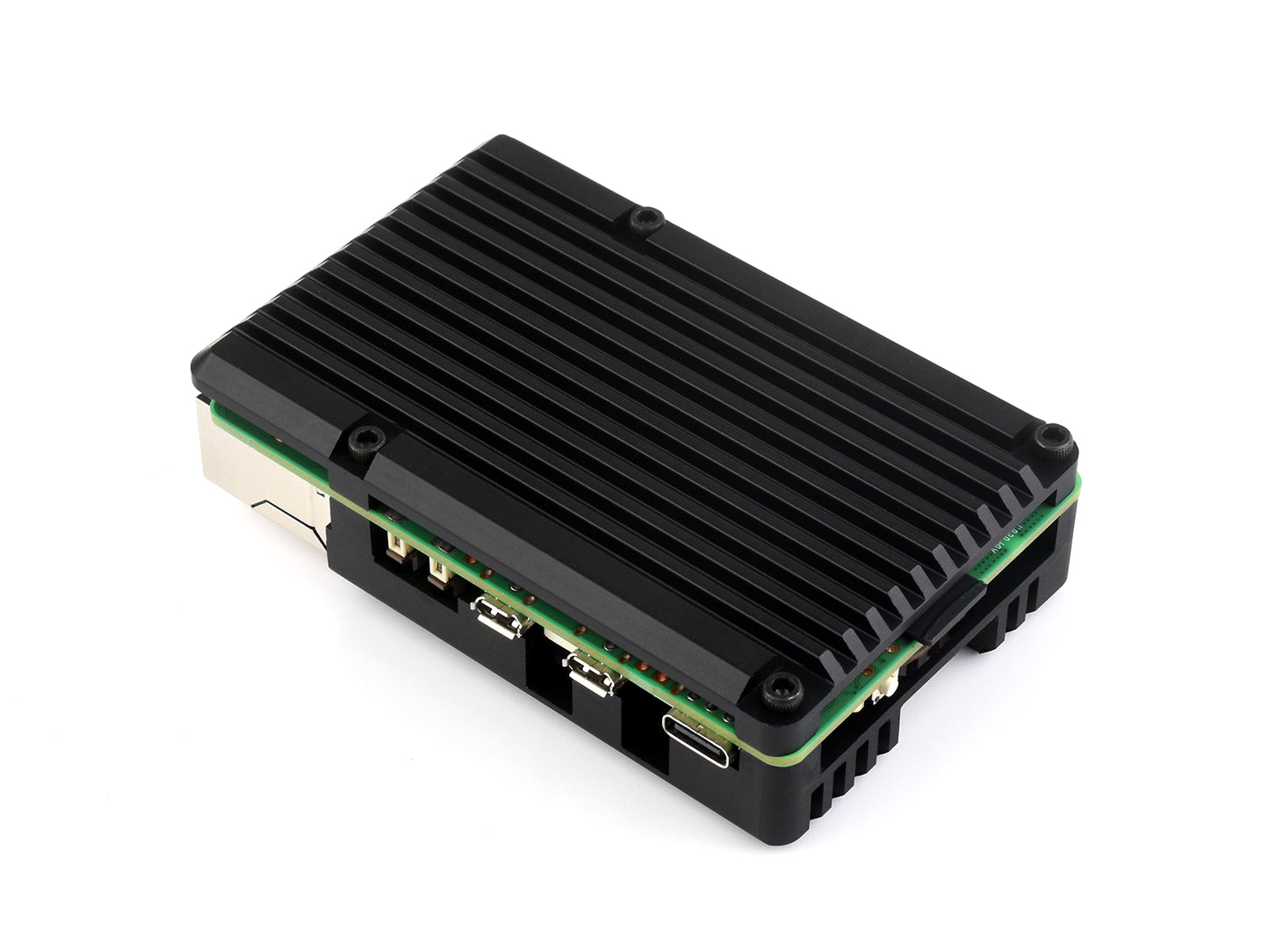 Aluminium Alloy Case (H) for Raspberry Pi 5, With Temperature-Controlled Blower Fan