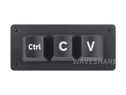 Ctrl C/V Shortcut Keyboard For Programmers, 3-Key Development Board, Adopts RP2040 Microcontroller Chip