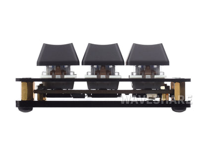 Ctrl C/V Shortcut Keyboard For Programmers, 3-Key Development Board, Adopts RP2040 Microcontroller Chip