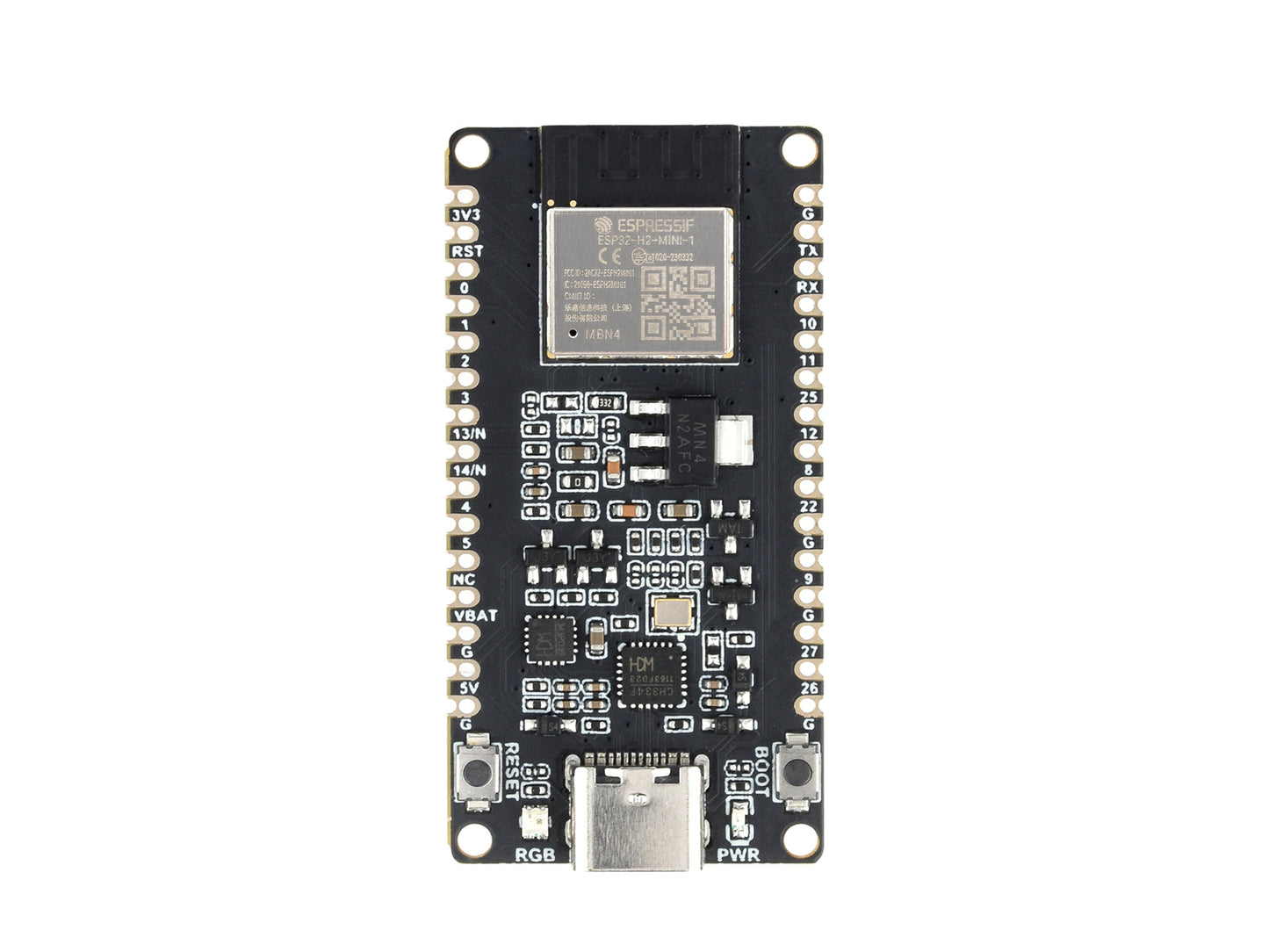 ESP32-H2 Microcontroller, 96MHz Processor, ESP32-H2-MINI-1-N4 Module, Built in 4MB Flash, supports BLE/Zigbee/Thread wireless communication