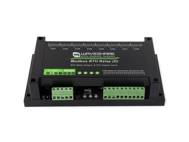 Industrial Modbus RTU 8-ch Relay Module (D) With Digital Input and RS485 Interface, Multi Isolation Protection Circuits, 7~36V Power Supply